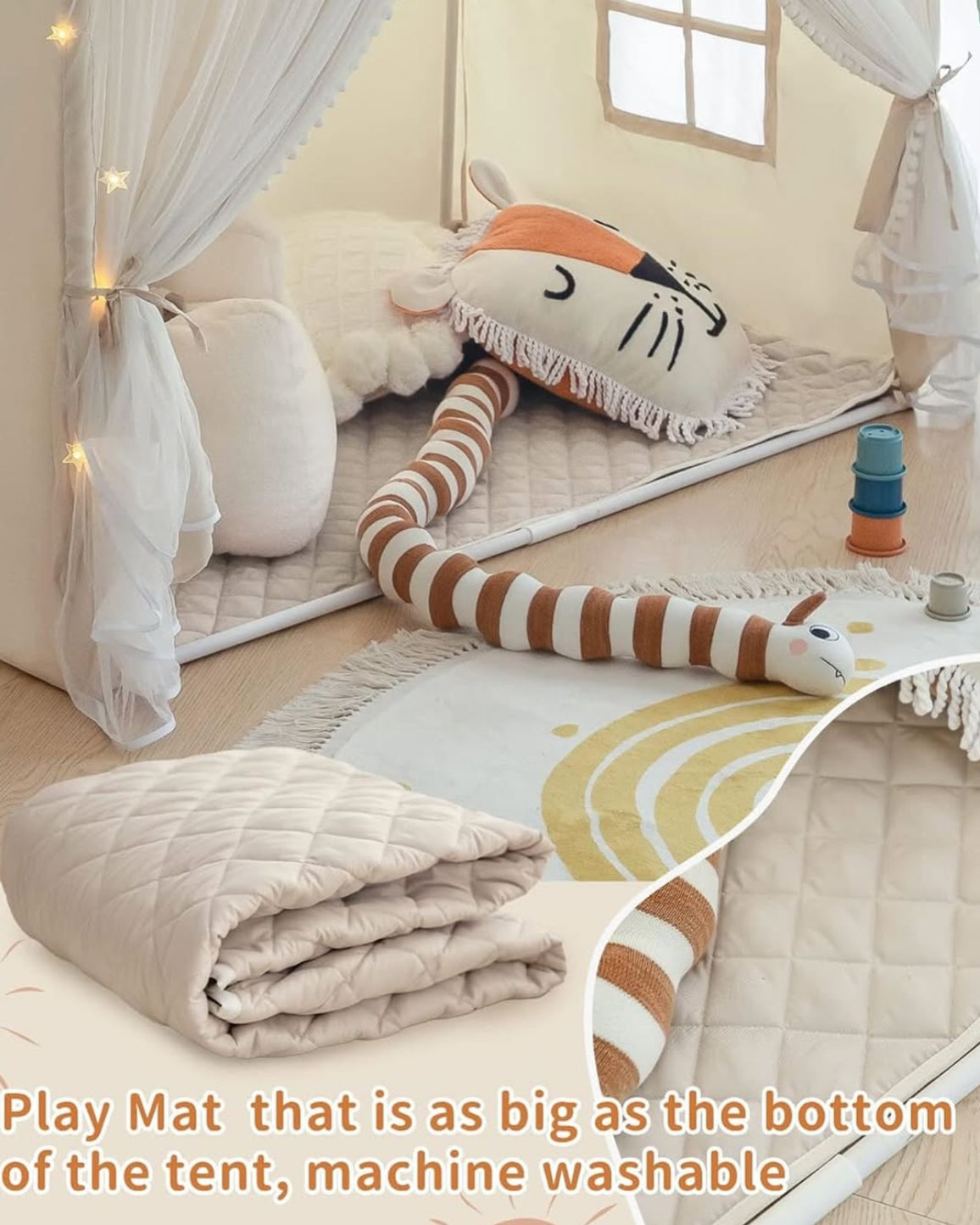 Tent Playhouse (incluye mat y luces)