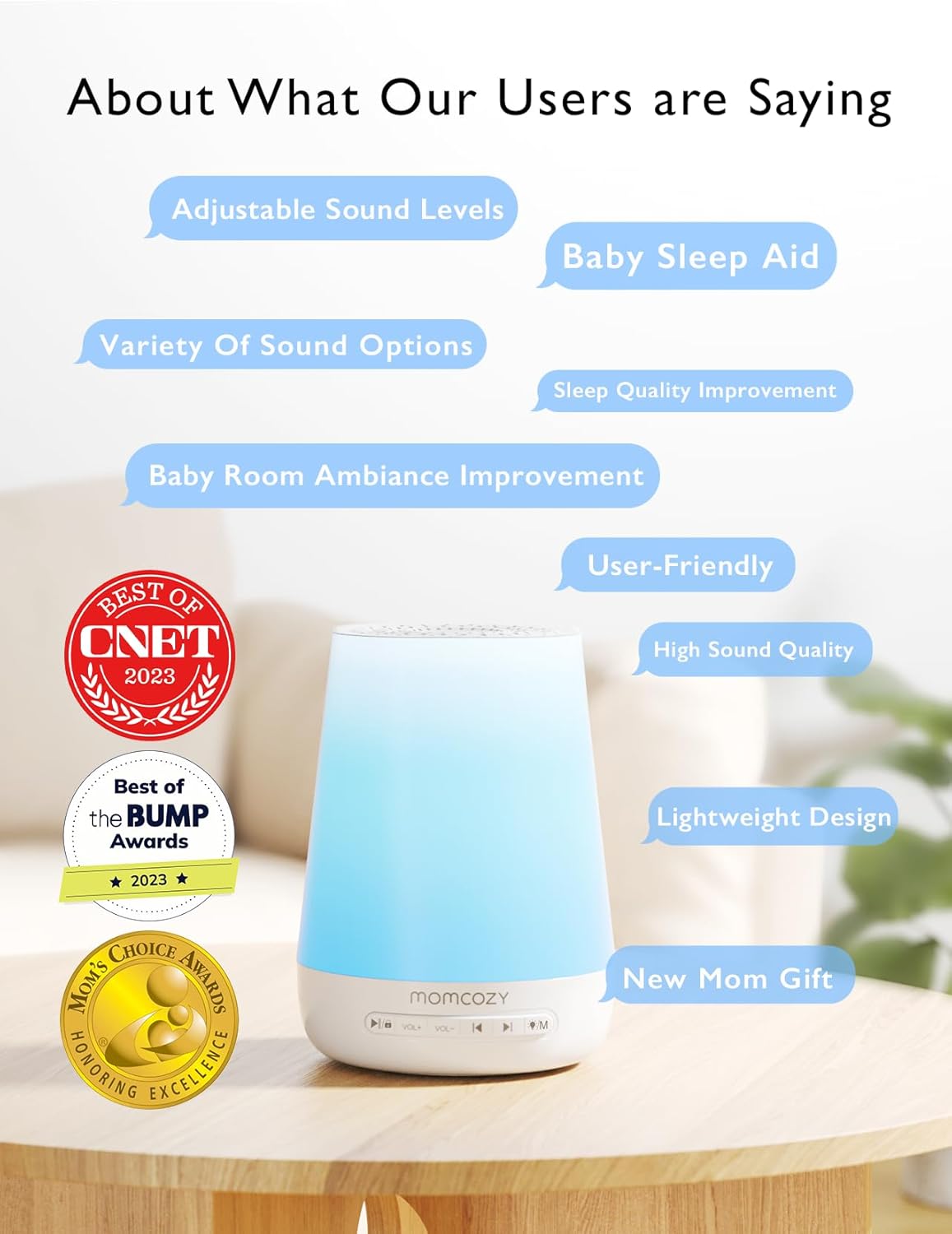 Momcozy - Máquina de sonidos y ruido blanco