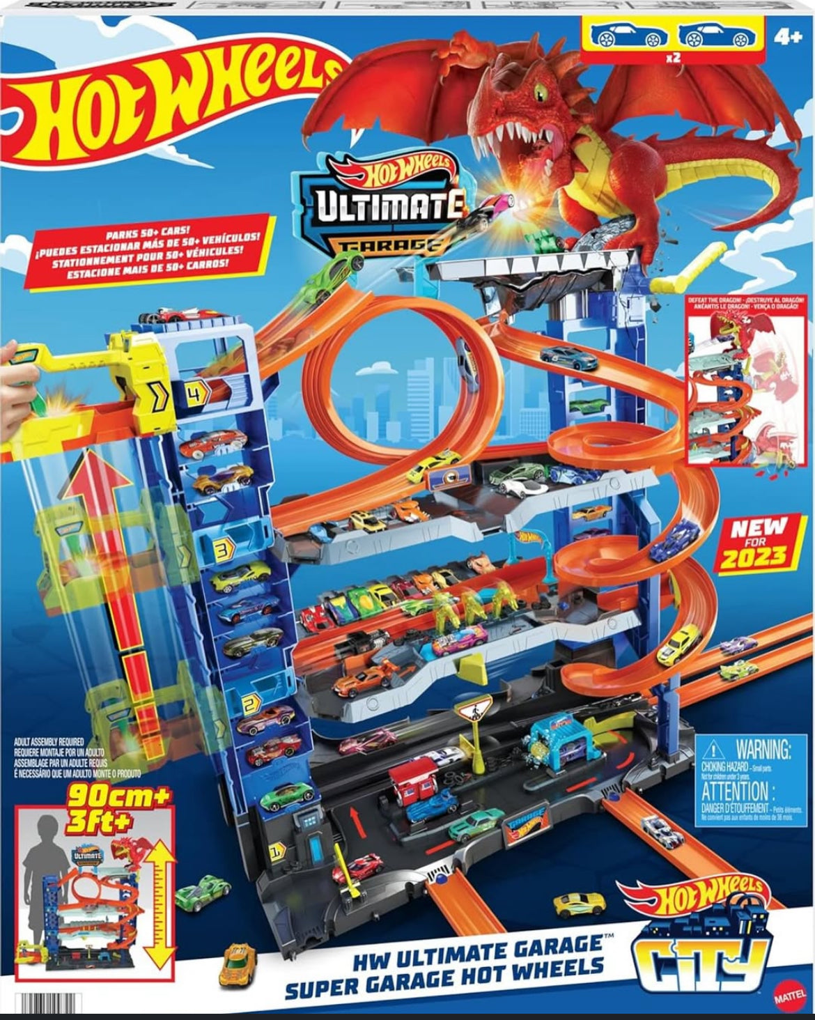 Hot Wheels - Juego de pista de garaje de ciudad Ultimate Garage