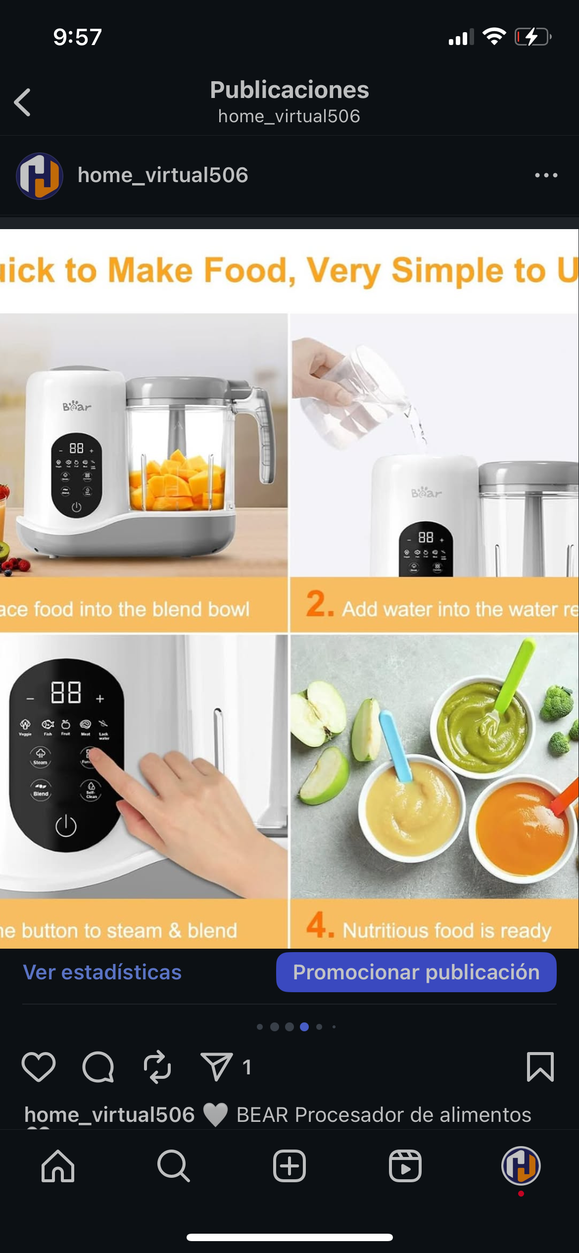 BEAR Procesador de alimento