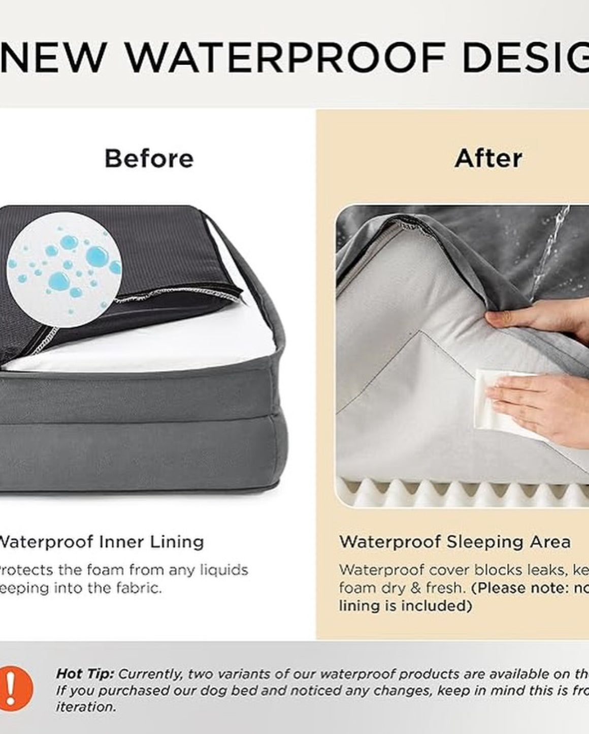 Cama ortopédica impermeable XL