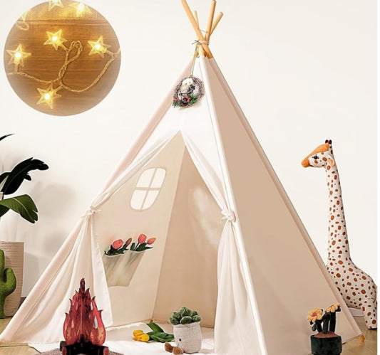 Teepee Play Tent, con alfombra