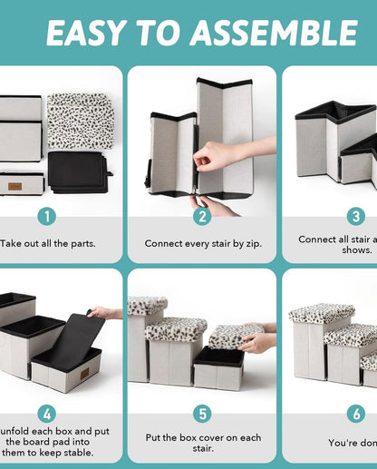 Gradas plegables con almacenamiento