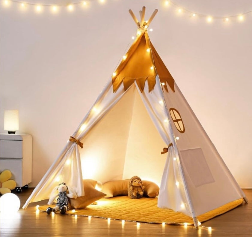 Teepee Play Tent (incluye mat y luces)