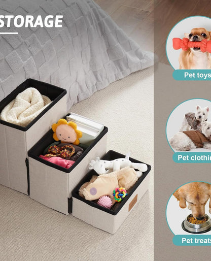 Gradas plegables con almacenamiento