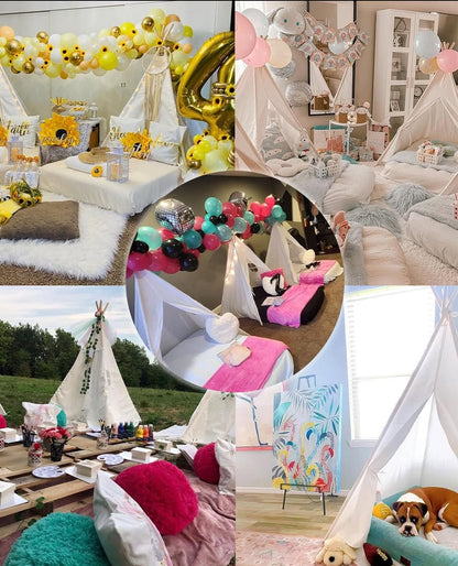 Teepee Play Tent, Con Mat
