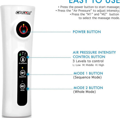 Masajeador con compresión y
calor